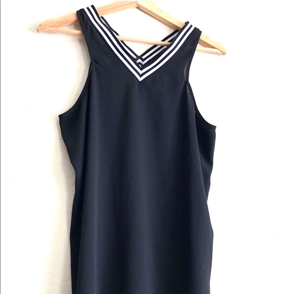 Express black sleeveless see through top with split back size Medium - Picture 3 of 7